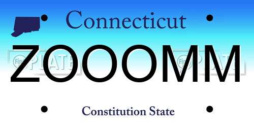 ZOOOMM Connecticut License Plate