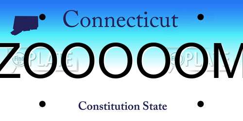 ZOOOOOM Connecticut License Plate