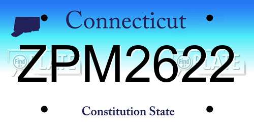 ZPM2622 Connecticut License Plate