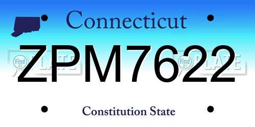 ZPM7622 Connecticut License Plate