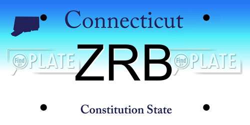 ZRB Connecticut License Plate