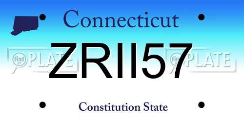 ZRII57 Connecticut License Plate