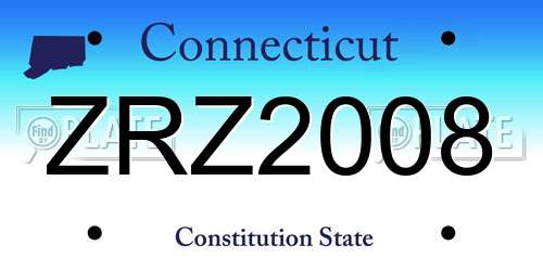 ZRZ2008 Connecticut License Plate