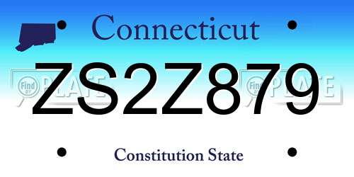 ZS2Z879 Connecticut License Plate