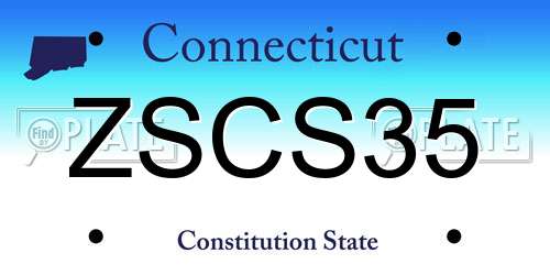 ZSCS35 Connecticut License Plate