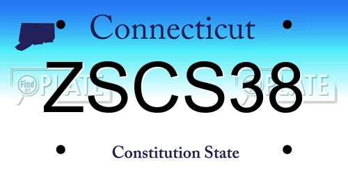 ZSCS38 Connecticut License Plate