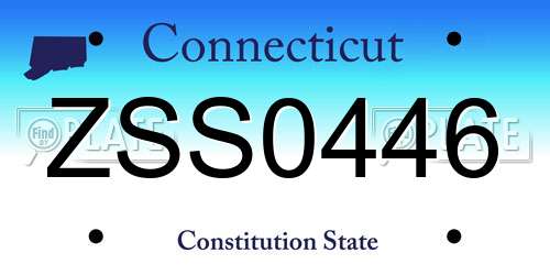ZSS0446 Connecticut License Plate