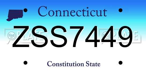 ZSS7449 Connecticut License Plate
