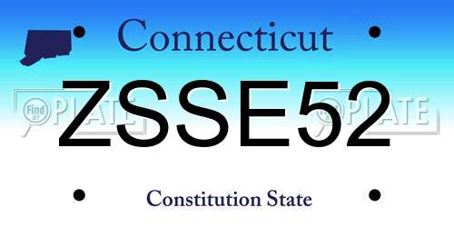 ZSSE52 Connecticut License Plate