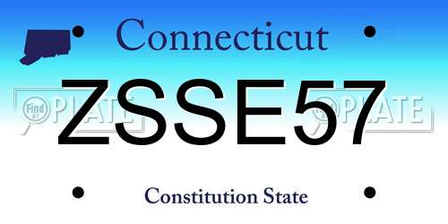 ZSSE57 Connecticut License Plate