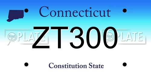 ZT300 Connecticut License Plate