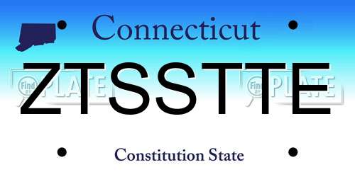 ZTSSTTE Connecticut License Plate