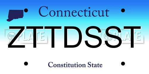 ZTTDSST Connecticut License Plate