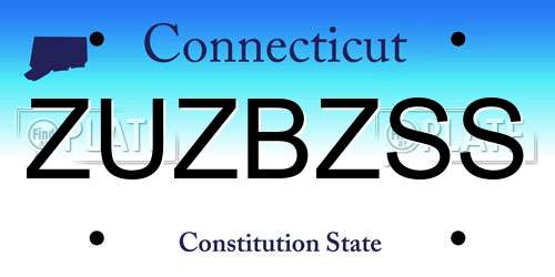 ZUZBZSS Connecticut License Plate