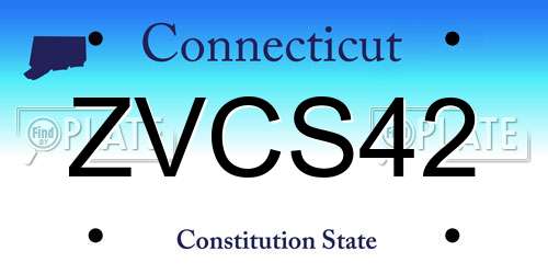 ZVCS42 Connecticut License Plate
