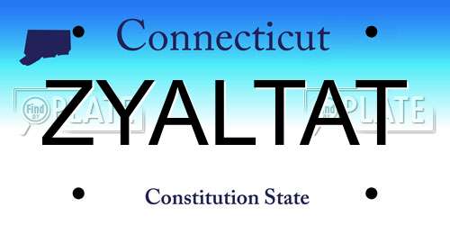 ZYALTAT Connecticut License Plate
