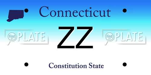ZZ Connecticut License Plate