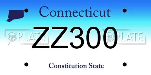ZZ300 Connecticut License Plate