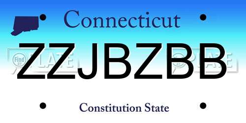 ZZJBZBB Connecticut License Plate