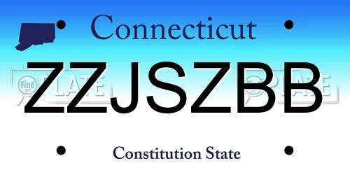 ZZJSZBB Connecticut License Plate