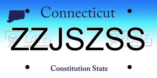 ZZJSZSS Connecticut License Plate