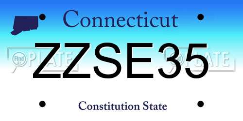 ZZSE35 Connecticut License Plate