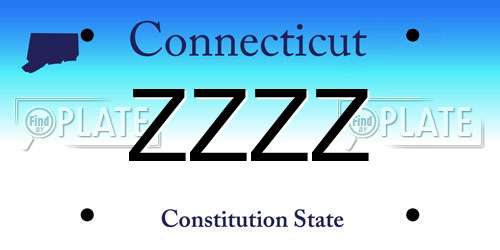 ZZZZ Connecticut License Plate