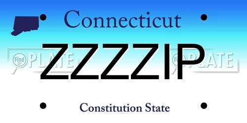 ZZZZIP Connecticut License Plate