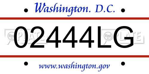 02444LG District Of Columbia License Plate
