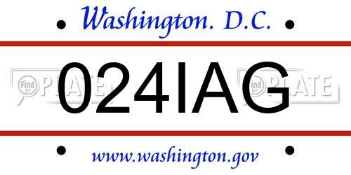 024IAG District Of Columbia License Plate