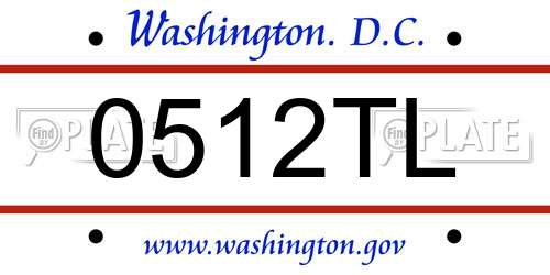 0512TL District Of Columbia License Plate