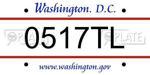 0517TL District Of Columbia License Plate