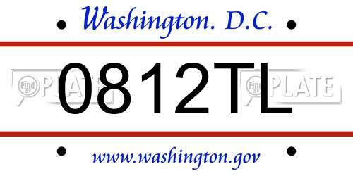 0812TL District Of Columbia License Plate