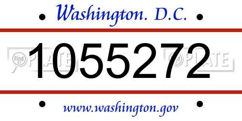 1055272 District Of Columbia License Plate