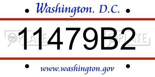 11479B2 District Of Columbia License Plate
