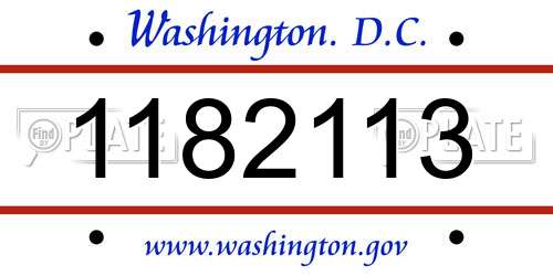 1182113 District Of Columbia License Plate