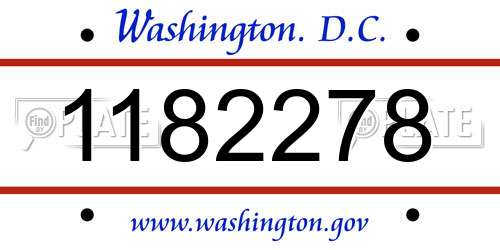 1182278 District Of Columbia License Plate