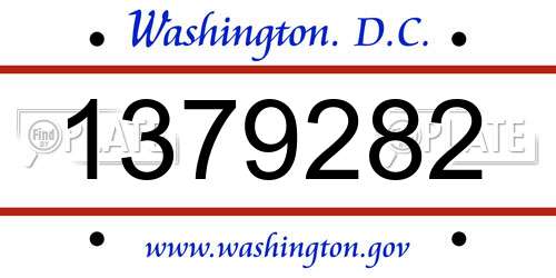 1379282 District Of Columbia License Plate
