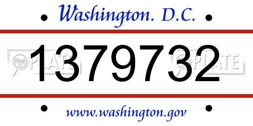 1379732 District Of Columbia License Plate