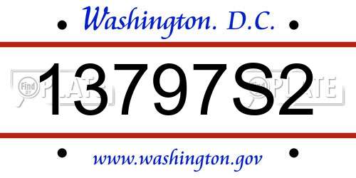 13797S2 District Of Columbia License Plate