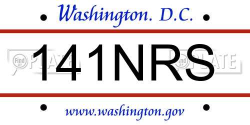 141NRS District Of Columbia License Plate