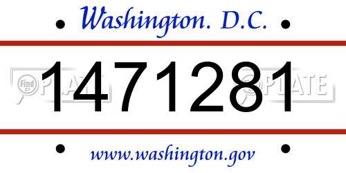 1471281 District Of Columbia License Plate
