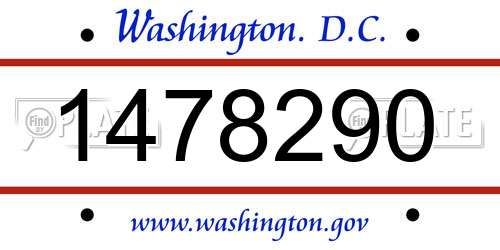 1478290 District Of Columbia License Plate