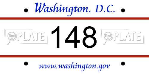 148 District Of Columbia License Plate