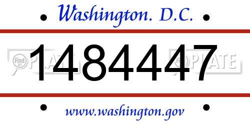1484447 District Of Columbia License Plate