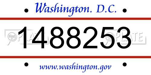 1488253 District Of Columbia License Plate