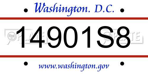 14901S8 District Of Columbia License Plate
