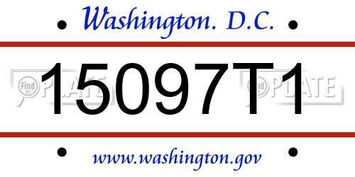 15097T1 District Of Columbia License Plate