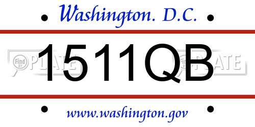 1511QB District Of Columbia License Plate