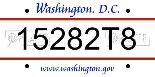 15282T8 District Of Columbia License Plate
